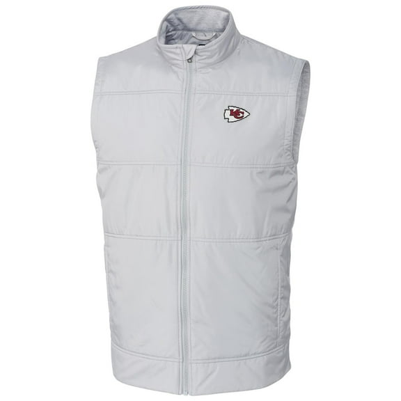 Men's Cutter & Buck Cream Kansas City Chiefs Stealth Full-Zip Vest