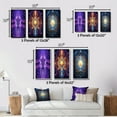 thumbnail image 4 of Designart "Purple Matrix Meditation Energetic Body" Meditation Framed Wall Art Set Of 3 - Purple Traditional Frame Gallery Set For Office Decor, 4 of 6
