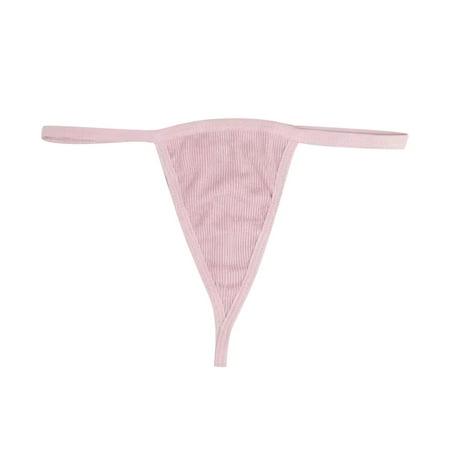 Elainilye Fashion Womens Panty Underwear Sexy Transparent Underwear Sling Solid Color Thong Underwear Purple