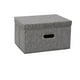 thumbnail image 1 of cajas organizadoras con tapa，Dos cajas Contenedores de almacenamiento plegables Cubos Cajas con tapa - Caja de almacenamiento Cubo Cesta Organizador de armario con asas para armario Dormitorio, 1 of 5