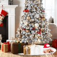 thumbnail image 3 of XEAZON Christmas Tree Skirt, 48 Inch Gold Sequin Snowflakes Tree Skirts White Plush Faux Fur Christmas Tree Skirt for Holiday Tree Ornaments Christmas Party Home Decorations (Gold Sequin, 48in), 3 of 8