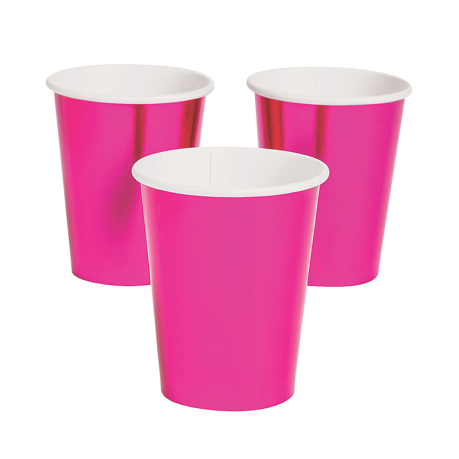 24 Pieces Party Supplies PINK METALLIC 9 OZ PAPER CUP 