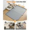 thumbnail image 2 of Extra Large Cat Litter Mat, 47" x 37" Grey Silicone Waterproof Soft Design, 2 of 9