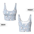 thumbnail image 6 of Uemuo Rabbit Is Eating Carrots Pattern Women's Sports Bra - High Impact Support, Breathable, and Comfortable Athletic Bra for Running, Yoga, and Workouts, 6 of 9