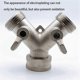 thumbnail image 2 of 3/4 2 Way Heavy Duty Garden Hose Splitter Y Splitter Grip Shut Off Valves for Water Tap, Outlet, Spi, 2 of 5