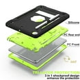 thumbnail image 3 of Dteck iPad 10.2 Case with Screen Protector, iPad 8th Generation Case, iPad 7th Generation Case, Heavy Duty 3-Layer Hybrid Rugged Shockproof High Impact Case with Kickstand, Black/Green, 3 of 7