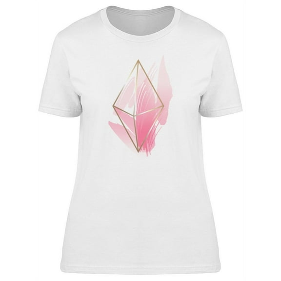 Crystal With Pink Colors T-Shirt Women -Image by Shutterstock, Female XX-Large