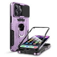 thumbnail image 4 of Elegant Choise for iPhone 14 Pro Case Built-in Tempered Glass Screen Protector Slide Camera Lens Phone Cover, Purple, 4 of 14