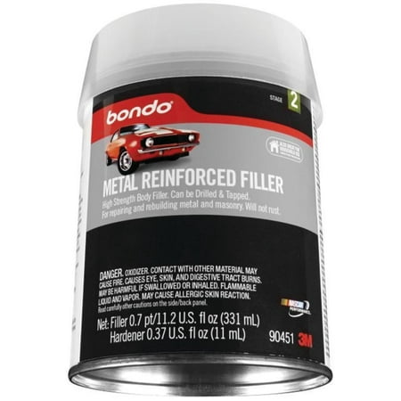 Bondo Auto Body Filler - 3M COMPANY Metal Reinforced Filler, .7-Pt. 90451