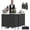 Black, variant on SENYUM Upgrade Portable Bar Table, 2-Tier Shelves, Mobile Bar Table for Events, Party, Camping, Picnic, Tradeshow, Indoor