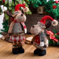 thumbnail image 4 of Muñeco de peluche de pie de alce navideño, decoraciones navideñas, juguetes de peluche, adornos, decoración para fiestas navideñas (1 unidad, rojo), Sailing Electrónica, 4 of 4