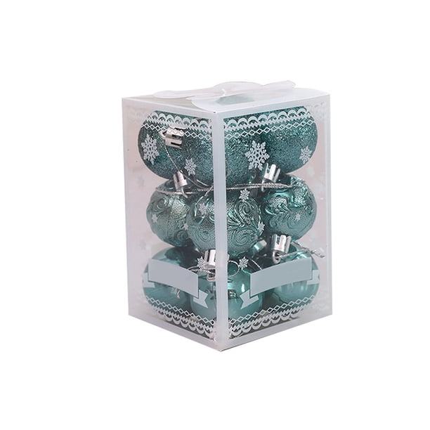 Inteprter Paquete de 12 bolas de Navidad colgantes para decoración de fiestas, adornos para exteriores, Bar, Hotel, colgantes reutilizables de Kits de decoración para fiestas Verde