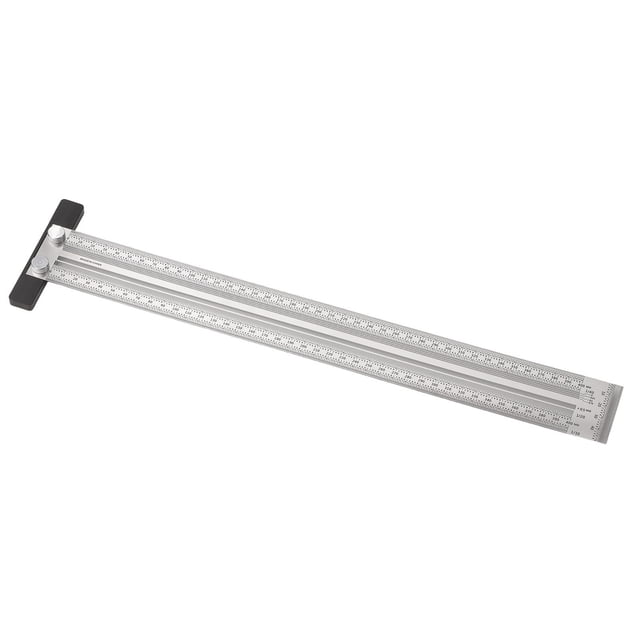High-Precision Scale Ruler Marking Ruler T-Type Hole Ruler Right Angle Ruler Multifunctional Stainless Woodworking Scribing Mark Line Gauge Carpenter Measuring Tool