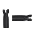 thumbnail image 1 of #3 Molded Black Vislon YKK Lightweight Jacket Reversible Separating Zipper - Choose Your Length - Made in The United States (1 Zipper Per Pack), 1 of 1