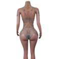 thumbnail image 4 of Body sexy con brillantes diamantes de imitación para mujer, de lujo, de una pieza, de malla transparente elástica, traje de Drag Queen para baile corto Wuniang, 4 of 4