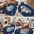 thumbnail image 5 of 3'x5' Area Rugs, Navy Blue Boat Coastal Indoor Outdoor Area Rug for Living Room Bedroom, Summer Sea Beach Ocean Nautical Washable Bathroom Rugs Kitchen Floor Carpet Mats Home Decor Aesthetic, 5 of 8