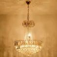 thumbnail image 3 of FINE MAKER 24 inch modern empire style K9 crystal chandelier, 14 light living room gold luxury crystal chandelier, 3 of 8