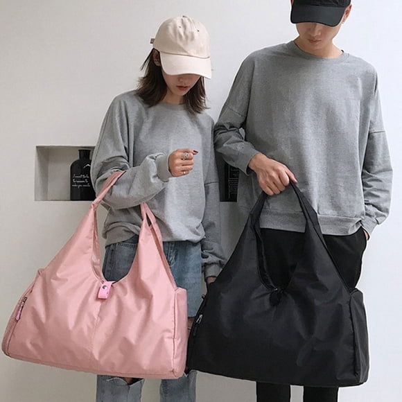 Bolsa Deportiva de Gran Capacidad con Compartimentos para Ropa Seca y Húmeda | Bolsa de Viaje Portátil | Material: Nailon | Compartimento Independiente para Zapatos | 48 X 36 X 25 X 21 Cm | Color: Ne