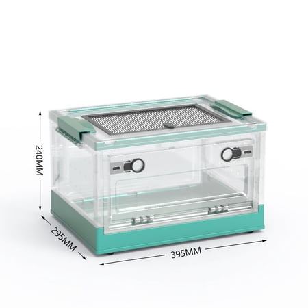Acrylic Feeding Transparen Hedgehog Box Pet Products Turtle Tank Foldable Pet Crate Hamster Box BLUE