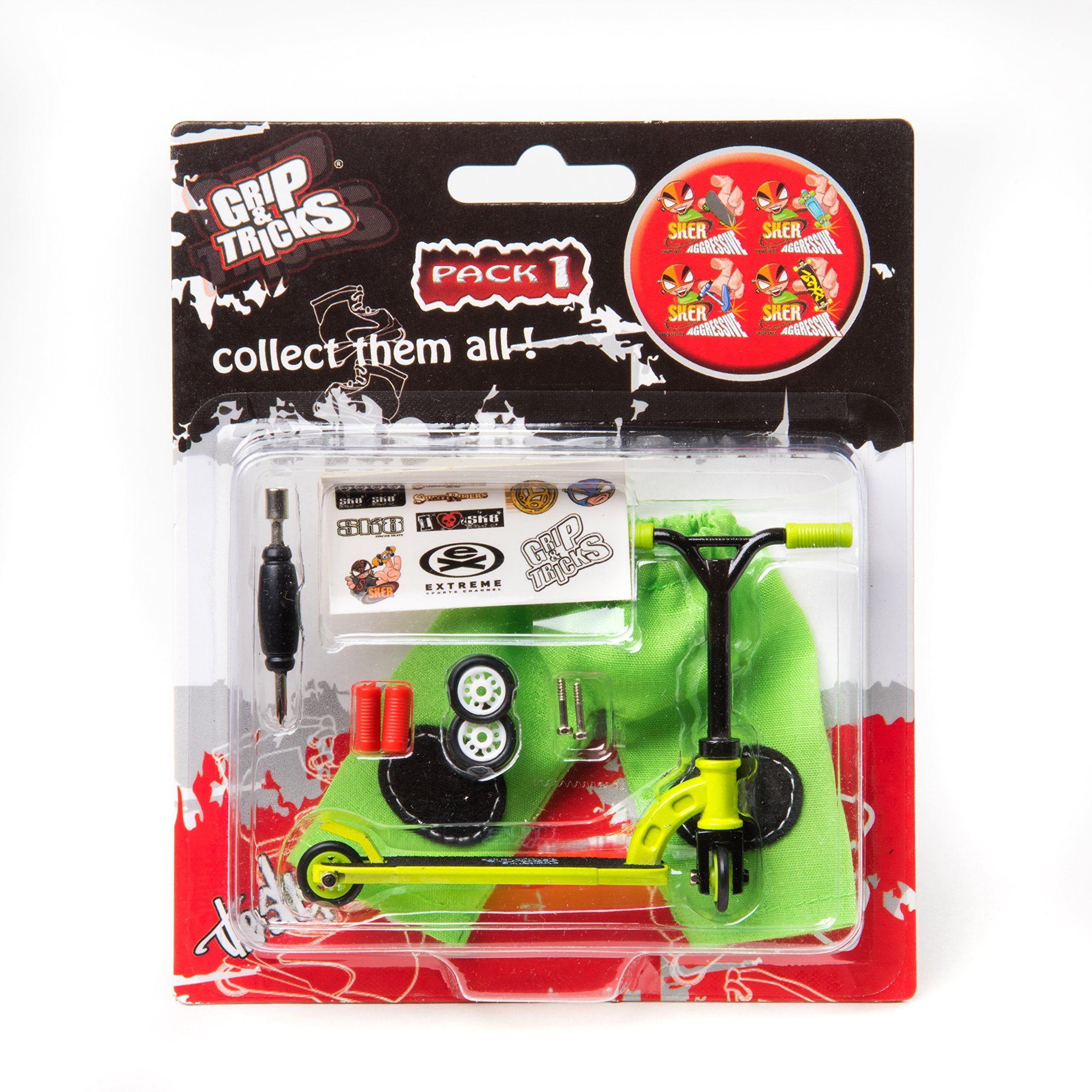 Grips & Tricks Finger Scooter Stunt Pack 1 (Green)
