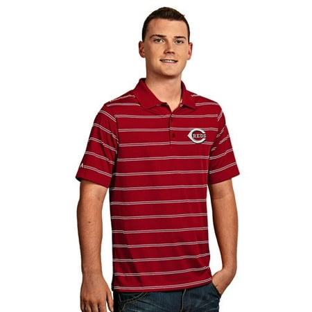 Maroon Striped Performance Polo - antigua men's cincinnati reds deluxe red striped performance polo