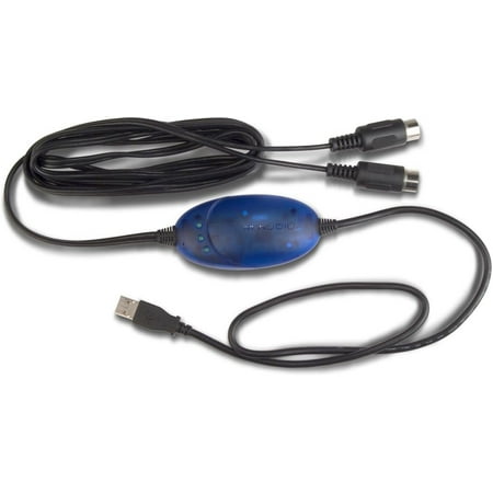 M-Audio Midisport Uno Portable 1-in/1-out MIDI Interface via USB connection 16 x 16 MIDI channels,Black