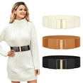 thumbnail image 3 of JASGOOD Belts for Women Wide Elastic Belt for Dresses Ladies Waist Belts 3 Pack, 3 of 8