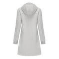 thumbnail image 7 of Women's Detachable Hood Water Windbreaker Women's Solid Color Long Sleeved Thin Coat Matching with Various Outfits Hand Wash, 7 of 7