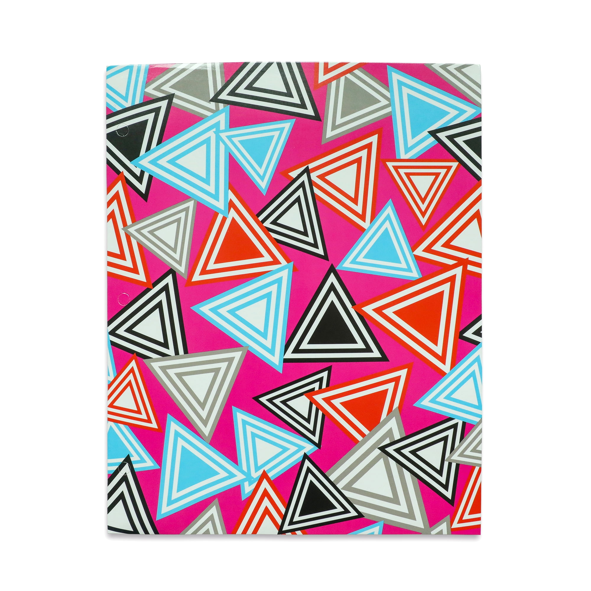Pen + Gear 2-Pocket Fashion Paper Folder, Triangle Geometric Design, Letter Size