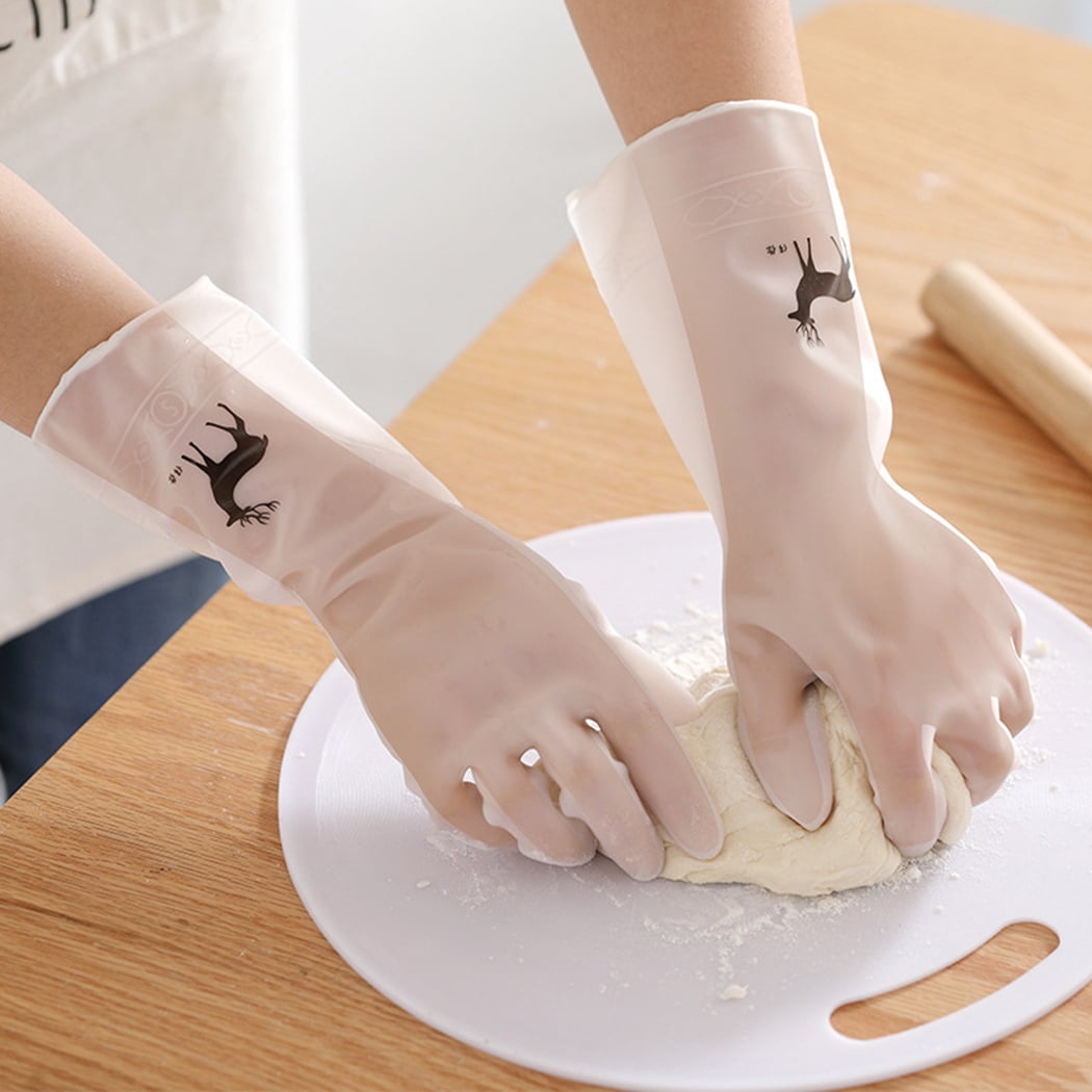 Coofit Kitchen Gloves Thin Deer Nonslip Household Cleaning Gloves