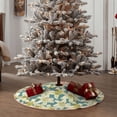 thumbnail image 5 of Daiia Lilies Flowers Drawing Merry Christmas Tree Skirt , Xmas Large Lace-up Tree Skirt, Santa Snowflakes Rustic Home Decorations New Year Party Farmhouse Decor-36", 5 of 7