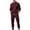 *Wine, variant on VBVC No Boundarie Men's Oversized 2 Piece Cargo Set,Quarter Zip Sweatshirt and Jogger Pants Set,Fall Winter Stand Collar Outfit For Men,Brown,Size XXXL
