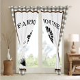 thumbnail image 4 of Farmhouse Curtains & Drapes Bedroom Living Room, Black Sketch Windmill Blackout Curtains Vintage Decor Curtains Geometric Buffalo Grid Window Treatments 38''Wx54''L, 2 Panels, 4 of 6