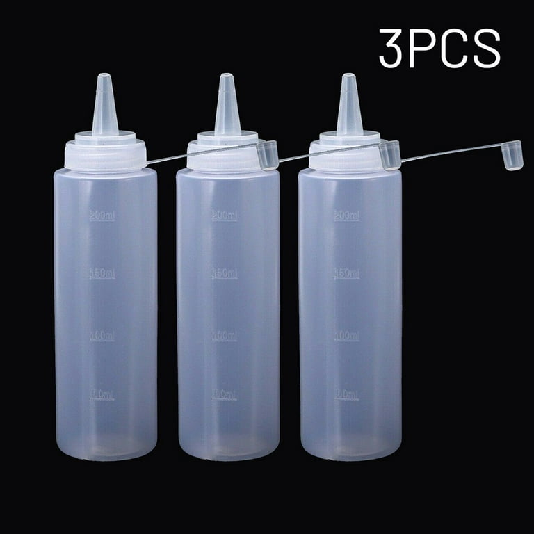 12oz 16oz 24oz LDPE Condiment Squeeze Bottles with Nozzle Lid