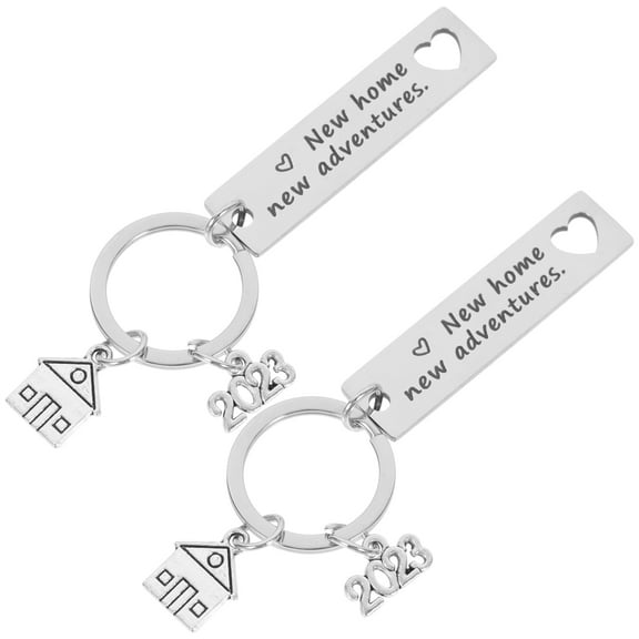 2 Pcs Home Accessories Key Chain New Present Creative Keychain