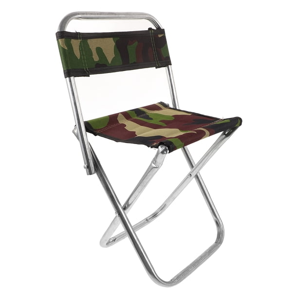 Silla plegable portátil de gran tamaño para pesca, práctica silla de camping para pesca al aire libre (camuflaje)