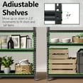 thumbnail image 3 of 2-Piece 5 Tier Heavy Duty Storage Shelves Set, Adjustable Steel Shelving Unit, Boltless Assembly for Garage Shed, Black, 36W x 18D x 72H Inches Each, 3 of 4