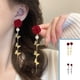 thumbnail image 1 of Pendientes de Flores Rojas Ganfancp con Borlas de Mariposas Temporada 2X, 1 of 5