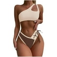 thumbnail image 1 of XMMSWDLA Womens Swimsuit Women'S Split Set Shoulder Tether Bikini Swimsuit Women Bikini, 1 of 2