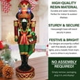 thumbnail image 3 of Fraser Farm Hill 22" African American Christmas Resign Nutcracker decoration for indoor/outdoor use, 3 of 8