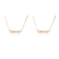 thumbnail image 2 of Sonducket Vintage inglés letra doce signo del zodiaco amistad collar Ins joyería cadena cómodo colgante oro rosa Capricornio Capricornio 2piezas Sonducket CBP215907, 2 of 6