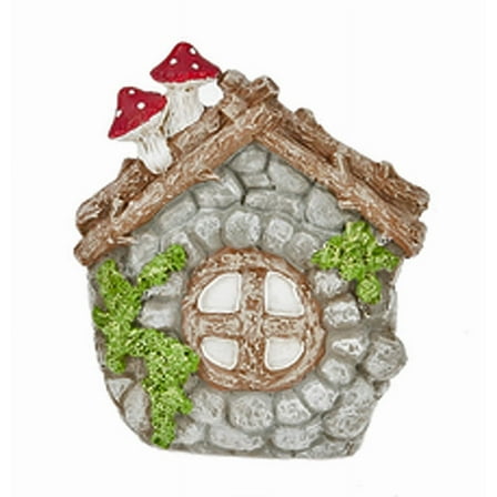 Fairytale CollectionFigure - Stone Window With Two Mushrooms Figure - By Ganz