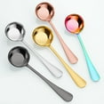 thumbnail image 5 of Djiypn Dinner Spoons Set, Stainless Steel Large Tablespoons, Metal Cutlery Spoon, Soup Spoon, Spoons Silverware for Home, Kitchen, Restaurant, Dishwasher Safe 7.36Inch, Black, 5 of 8