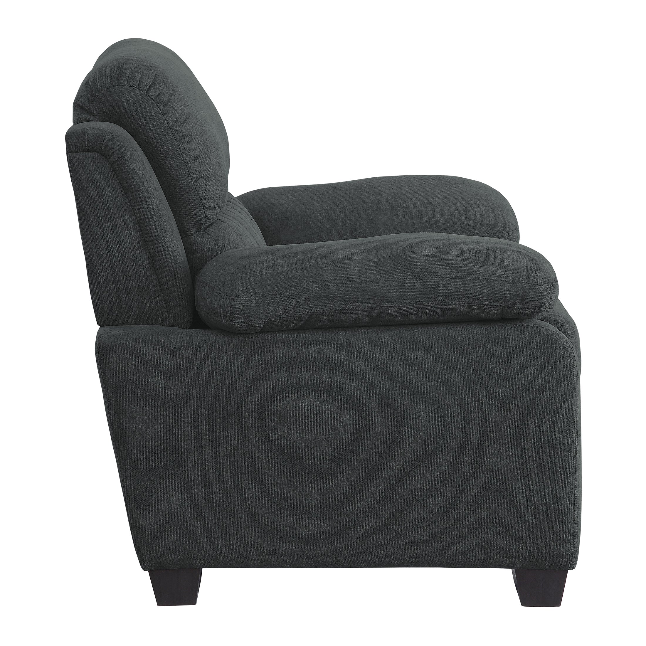 OakvillePark Milford Fabric Upholstered Living Room Chair, Dark Gray