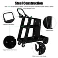 thumbnail image 4 of Tcbosik Welding Cart, 3-Tier Welder Cart with 360° Swivel Wheels and Tank Storage Safety Chains, Rolling Welder Cart for Welding Machine, Black, 4 of 9
