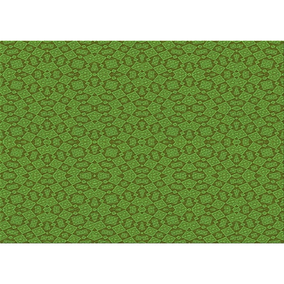 Ahgly Company Indoor Rectangle Patterned Seaweed Green Area Rugs, 4' x 6'