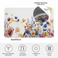 thumbnail image 4 of Colorful Spring Floral Doormat Outdoor Entrance 18"x30", Elegant Summer Botanical Watercolor Absorb Moisture Dirt Door Mats, Non-Slip Rubber Backing Floor Mats Indoor, Low-Profile Front Door Rugs, 4 of 9