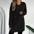 thumbnail image 4 of UPPADA Women's Long Sleeve Hooded Jacket Fall Winter Fashion Clothes Lightweight Casual Zip up Long Hoodies Pullover Tunic Sweatshirts Black,S, 4 of 7