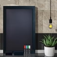 thumbnail image 5 of Size 20" x 30", Wood Frame, Chalkboard Sign, Vertical or Horizontal Wall Mount, Includes 4 Chalk Markers, Chalk & Eraser, by Better Office Products (Solid Black), 5 of 5