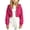 Hot Pink, variant on Girls Cropped Zip Up Hoodie- Fall Long Sleeve Casual Fashion Kids Track Jacket Pink Size 12 Years